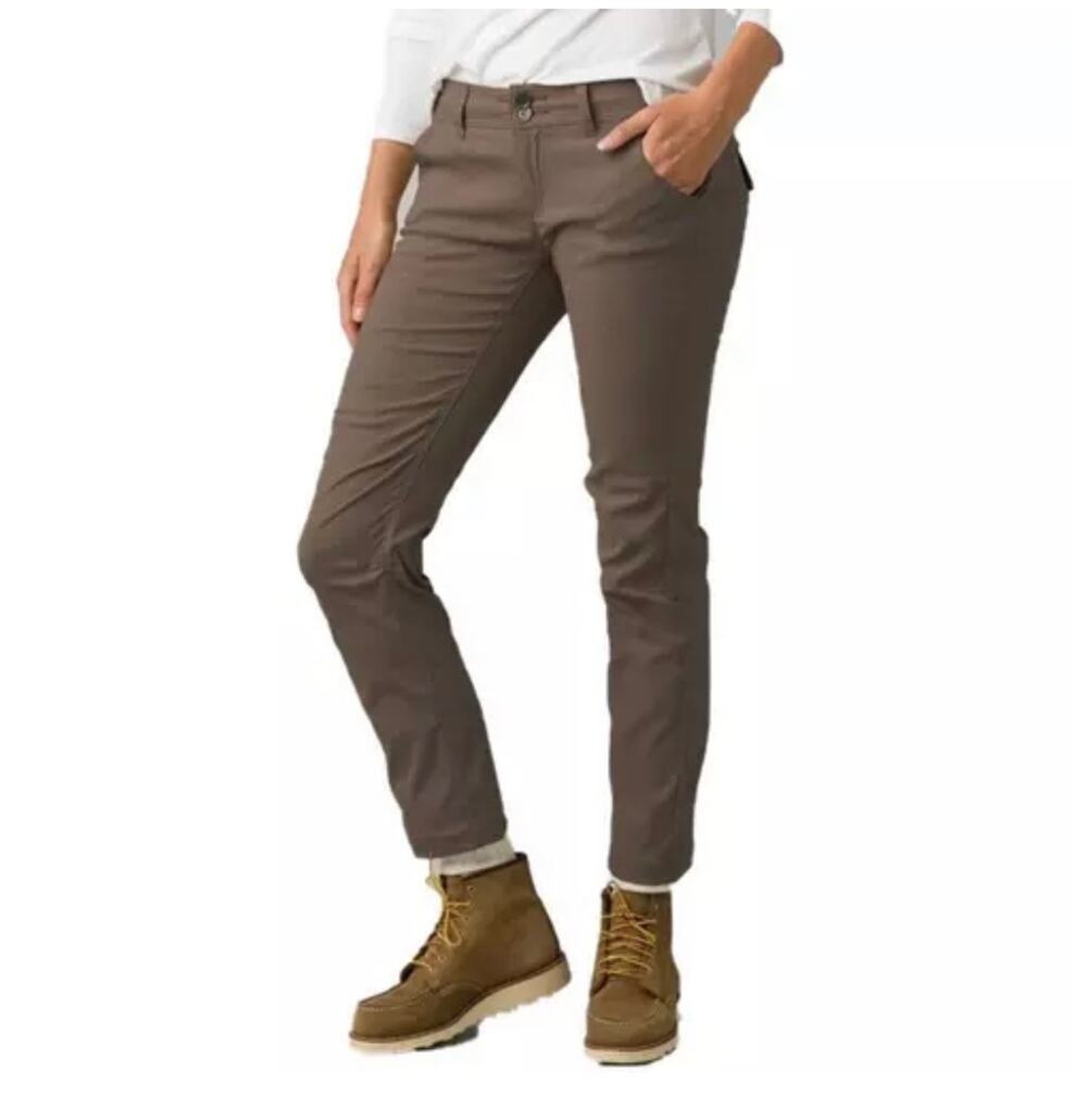 Prana Halle Straight Pant II Womenās 2 Reg Slate Green Hiking Travel 1971031